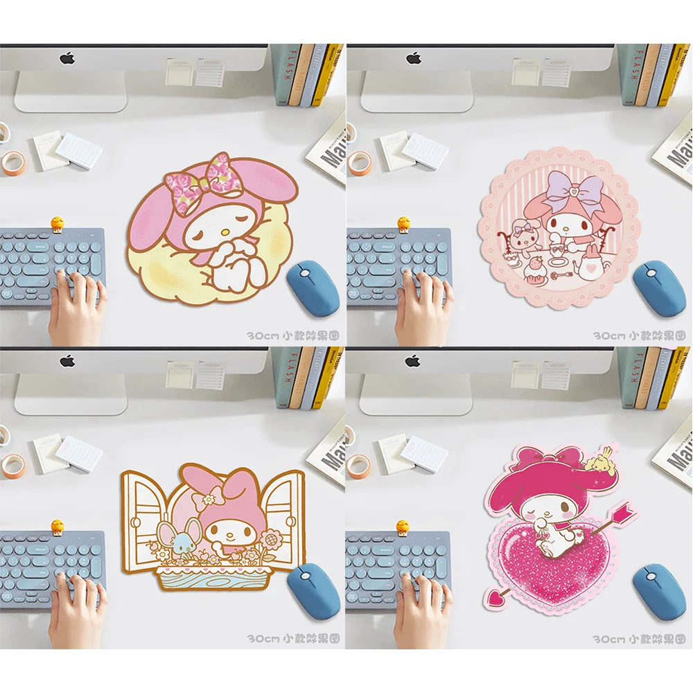 

Kawaii Sanrio Mymelody Cinnamoroll Cute Mouse Pad Japanese Anime Irregular Mouse Pad Computer Portable Cartoon Student Mouse Pad
