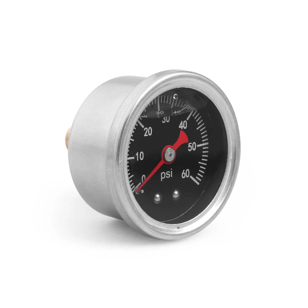 45mm 게이지 조절식 연료 압력 조절기 게이지 0-60psi 0-100psi 리퀴드 크롬 블랙 유니버셜