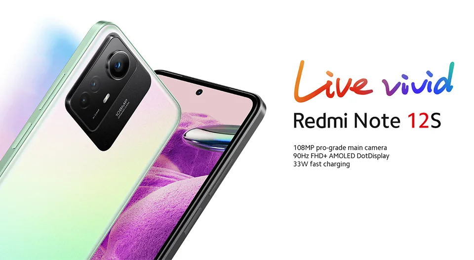 Móvil  Xiaomi Redmi Note 12S, Azul Hielo, 256 GB, 8 GB RAM, 6.43 Full  HD+, MediaTek Helio G96, 5000 mAh, Android