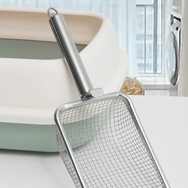 Stainless Steel Mesh Cat Litter Scoop Durable Litter Cleaner Corner Shovel Litter Shovel Pet Cleaning Tool Cat Supplies 5
