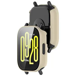 Durable Tempered Glass Screen Protector with Hard PC Bumper Case Cover for Watch 5 Active (Be)