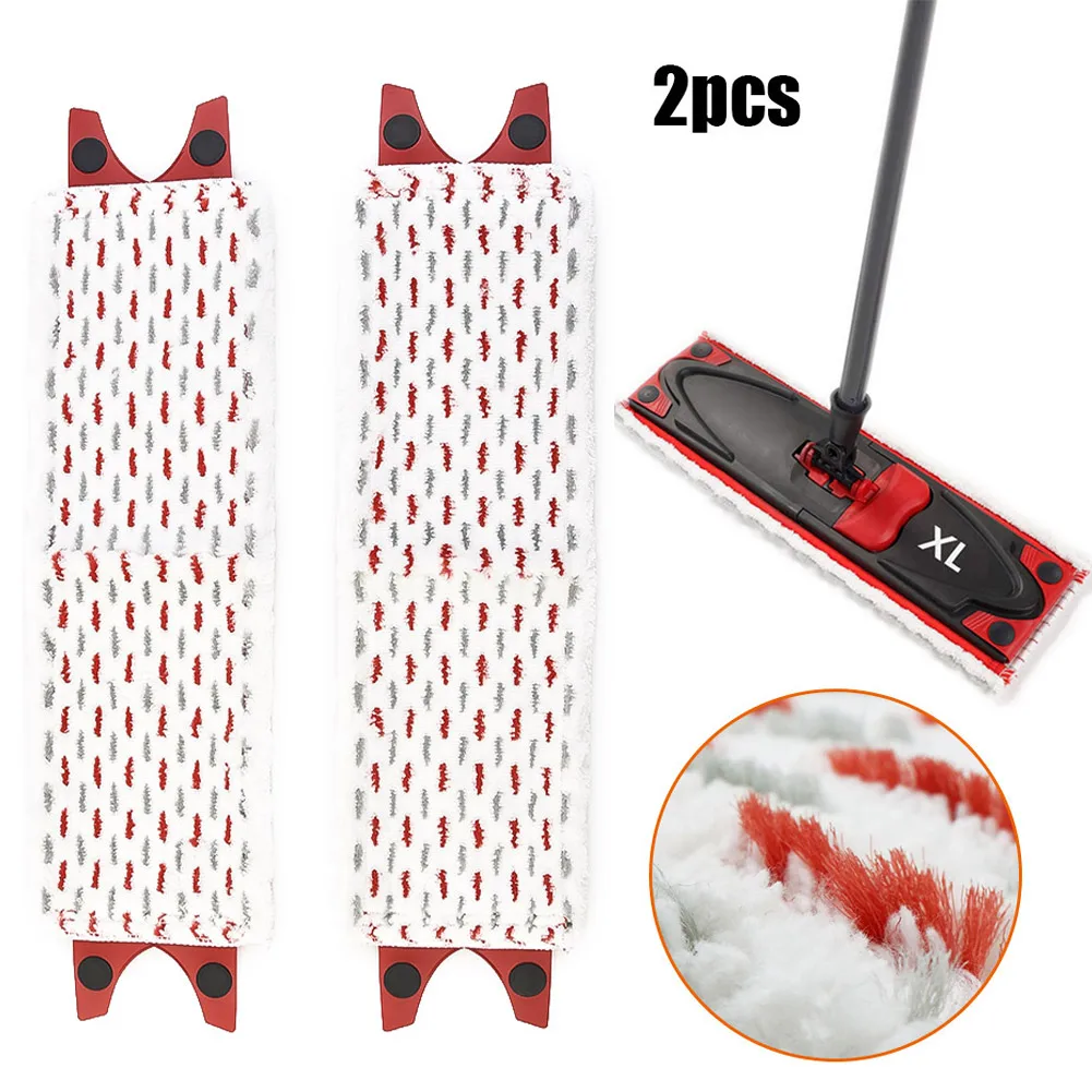 2pcs Microfibre Floor Mop Pads Replacement For Vileda UltraMax Mop Refill  For Ultramat Turbo XL Mop 2in1 Replacement Parts