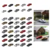 60Pcs Mini Model Painted Car 1:87 Scale Street Layout Miniature Vehicle 1