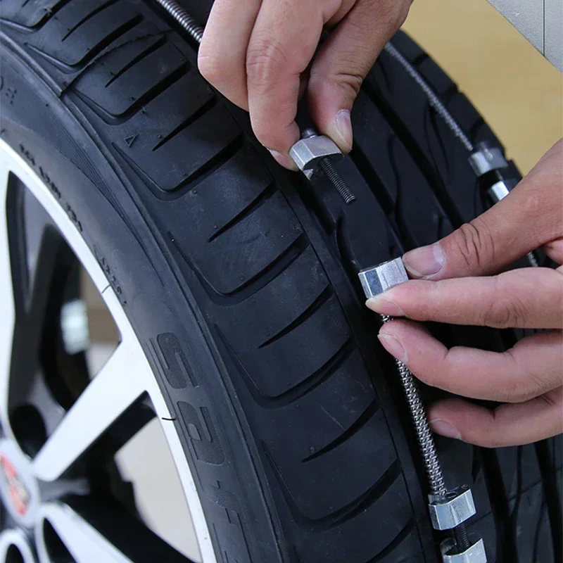 Invisible anti-skid chain Universal car SUV off-road vehicle snow and ice tire anti-skid chain Steel tire