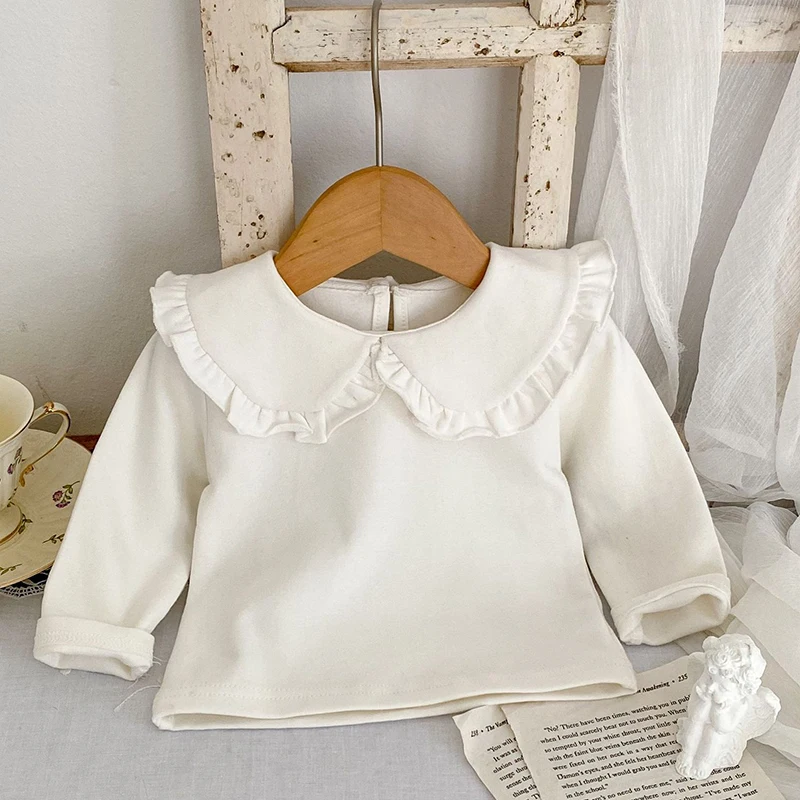 Autumn Toddler Baby Girl Long Sleeved Cotton Dot Printing T-shirt Children Clothing Newborn Baby Girls Pullover Tops