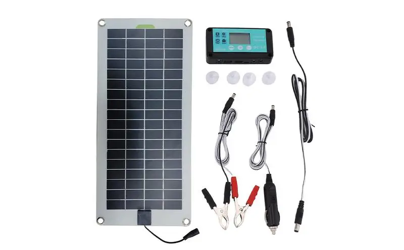 Car Battery Charger 12V Solar Panel Portable Waterproof Power Trickle Battery Charger And Maintainer Plug And Play Solar Power аккумулятор и зарядное устройство karcher starter kit battery power 36 50 36 в 5 ач 1 5 м 54000