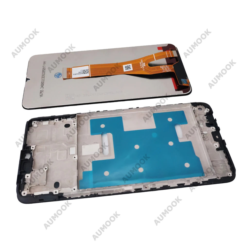 HLYGZX Display di ricambio per schermo LCD Honor X7a, RKY-LX1 RKY-LX2 RKY-LX3 Display Touch Digitizer Assembly Kit parti di riparazione (nero con cornice