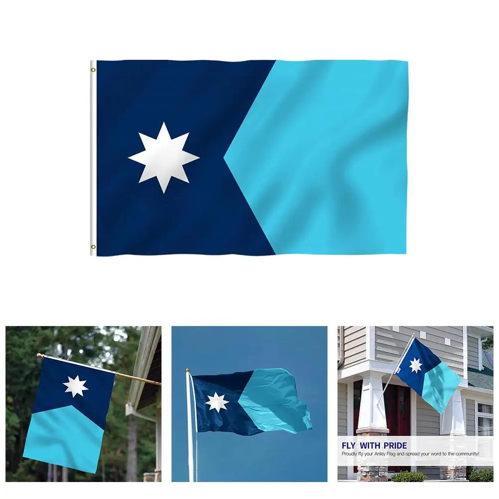 

Новинка 2024, флаг штата Миннесота, 3x5 футов, полиэстер, двойная строчка, для украшения дома, двора, улицы, дома C6o0