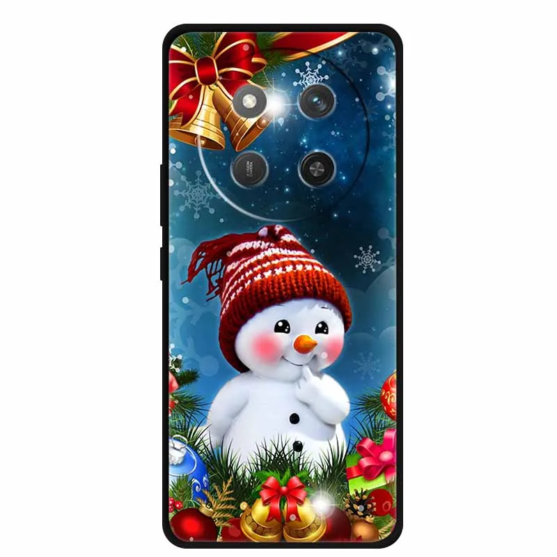 Festive Shockproof Silicone Black Christmas Tree Phone Case
