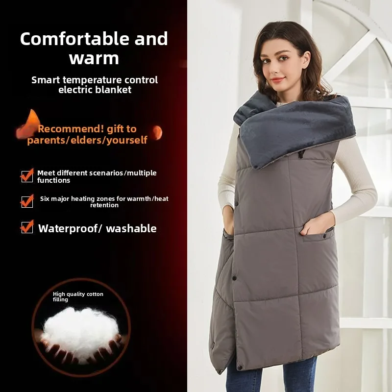 COMXZ 6-Zone Smart Heating Scarf Carbon Fiber Material Quick Warmth Constant Temperature Outdoor Camping Fishing Blanket 목도리