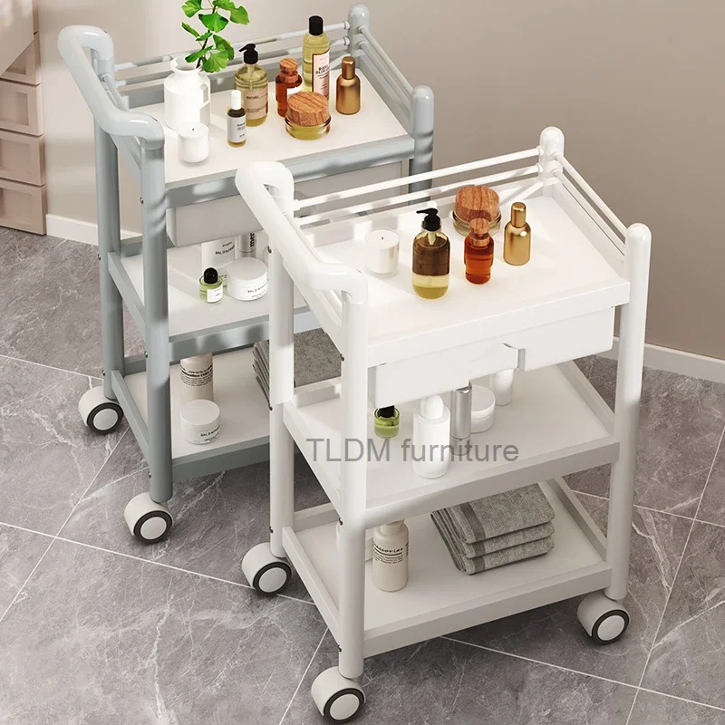 Cosmetic Rolling Salone Di Bellezza Trolley Manicure Tattoo Lash Tea Salon Trolley Spa Pedicure Carrito Auxiliar Salon Furniture Wkst