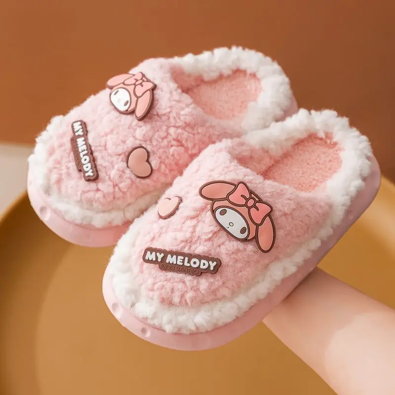 

Детские хлопковые тапочки Sanrio Meilti, новинка, Нескользящие износостойкие теплые слипоны с флисовой подкладкой для собак Pacha