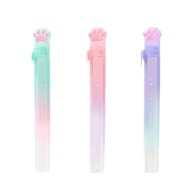 그라데이션 고양이 발 모양 스트레치 지우개, 수정 및 변형 지우개, 흔적 없는 지우개, 학생용 문구 지우개