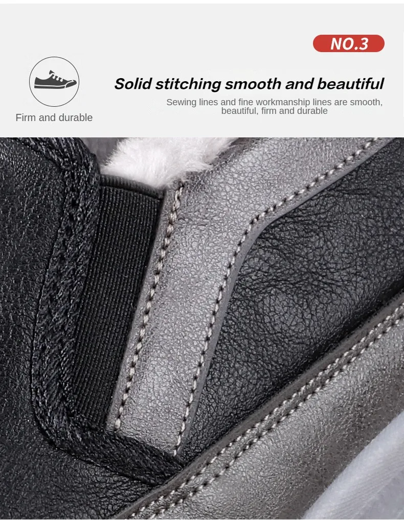 Winter New Waterproof and Snow Proof Men's Snow Boots Old Beijing Cotton Shoes Plush and Thickened Warm Cotton Shoes39-44