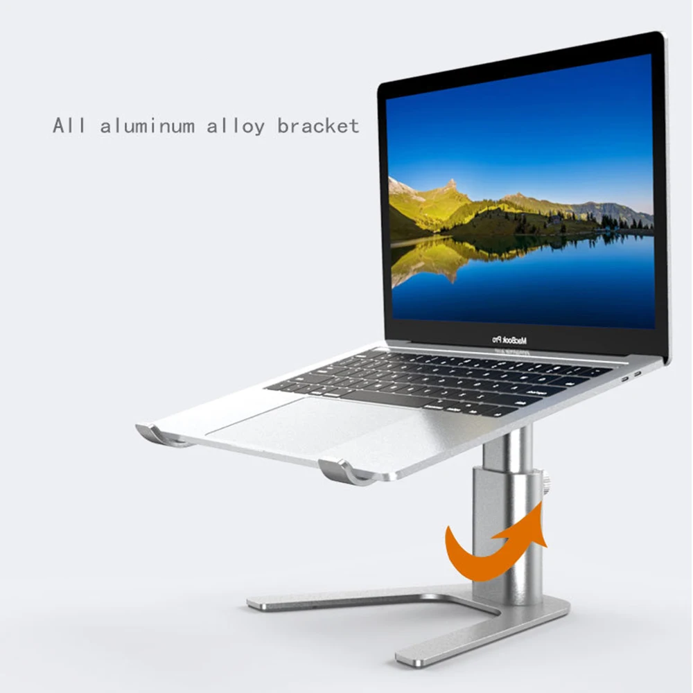 Soporte elevador de ordenador portatil, angulo ajustable, altura, rotacion de 360 grados, ergonomico, de aluminio, 파
