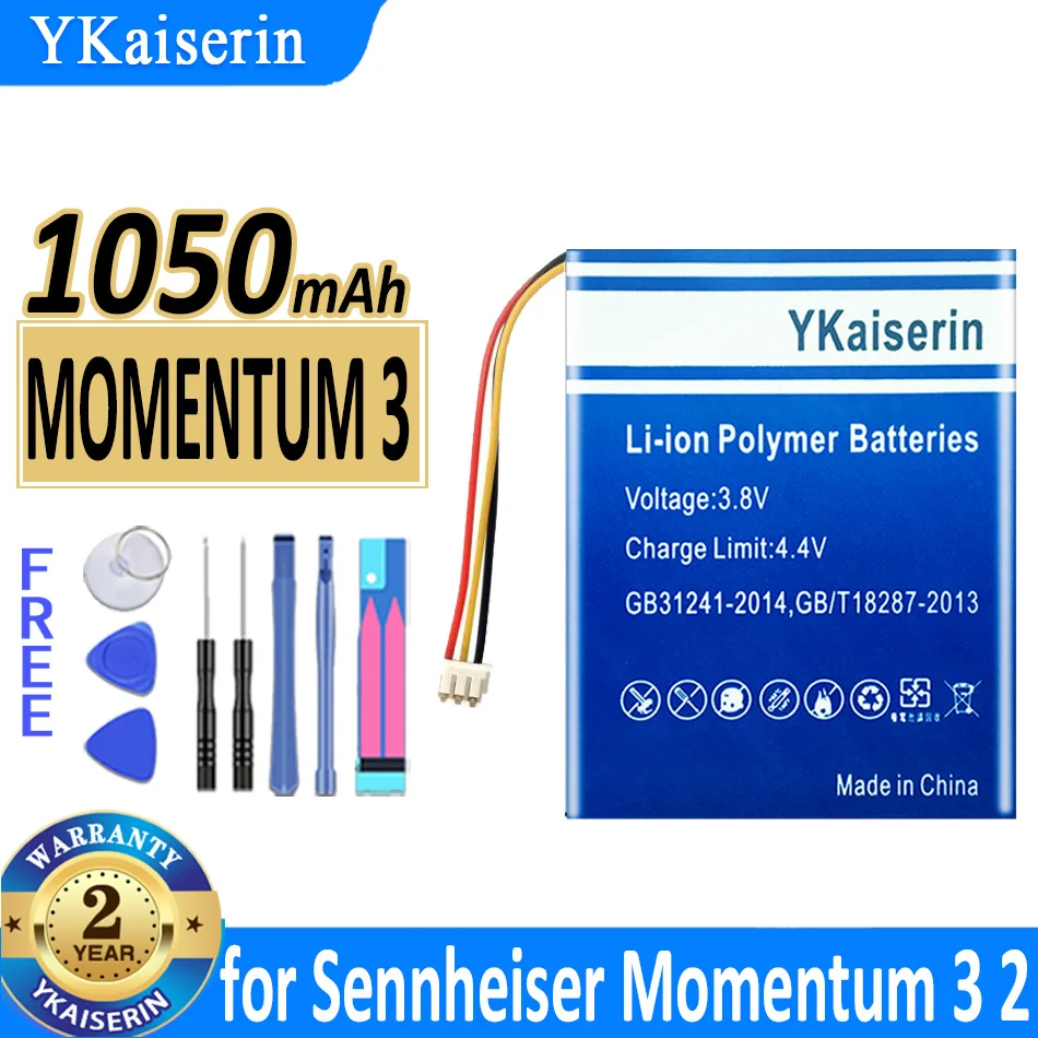 Batteria Ykaiserin Da 1050Mah Per Sennheiser True Momentum 3 Momentum3 Wireless 2 Wireless2 Bateria