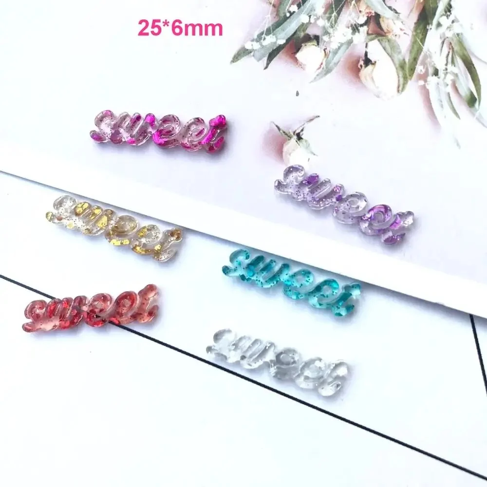 20pcs 아크릴 플래시 파우더 소문자, 붙여 넣기 장식 목걸이 귀걸이로 DIY..