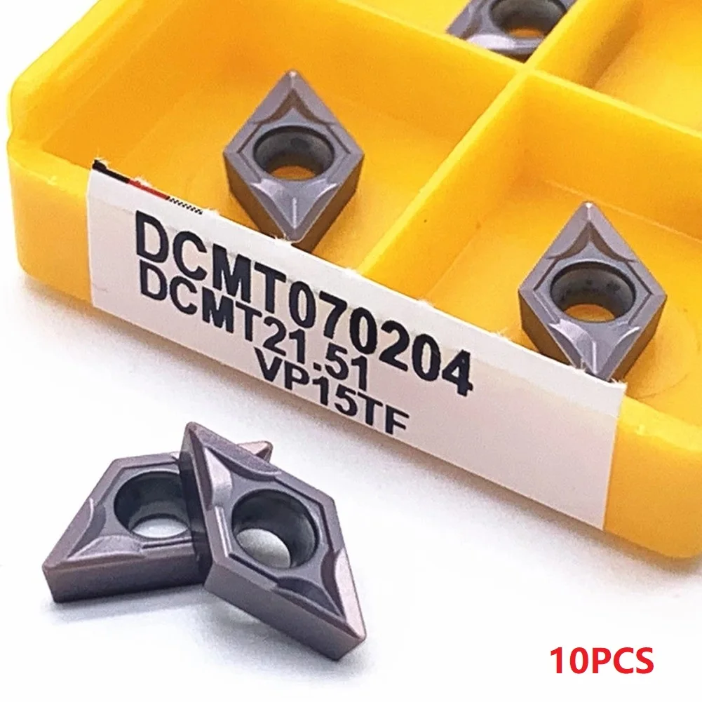 10PC DCMT21 51 DCMT070204 VP15TF Carbide Inserts Lathe Turning Tool Holder Lathe Tooling Solution tool holder lathe tool holder lathe tool