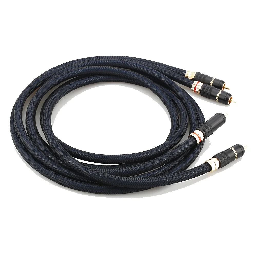 

1 Pair A10 RCA to RCA Cable,Hi-End Silver Plated RCA Male to Male Cable with Gold Plated Rca Plug