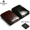 ManBang Luxury Men Wallet Genuine Cow Leather Male RFID Trifold Short Purse For Men with ID Window and Credit Card Holder 1