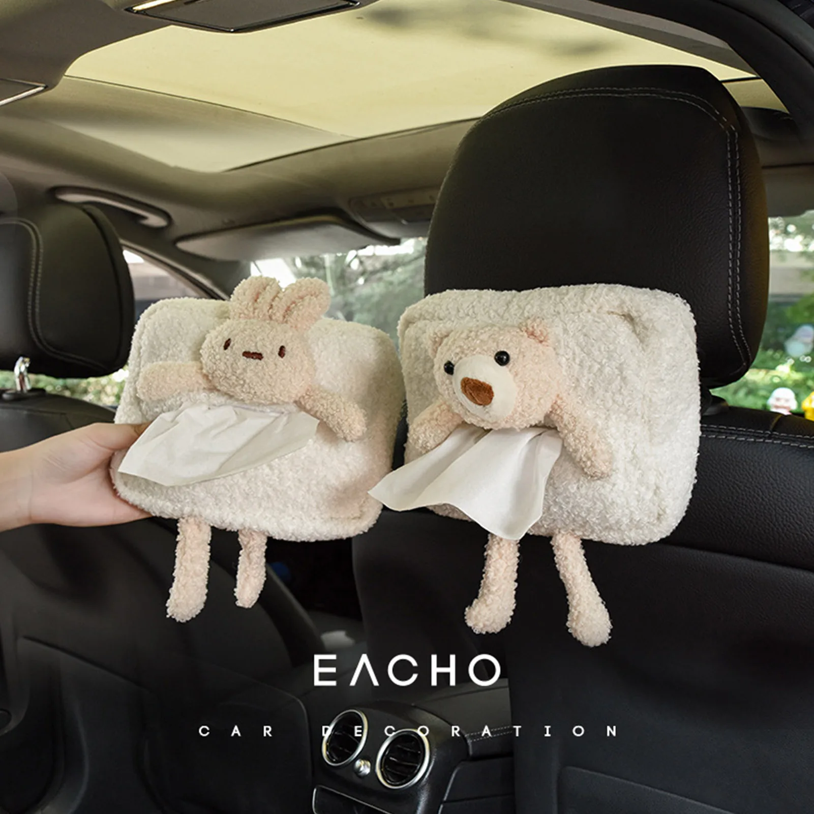 

Автомобильная мультяшная коробка для бумажных салфеток, держатель для бумажных салфеток в виде животных, милая портативная коробка для бумажных салфеток на автомобильные сидения