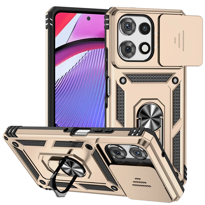 Full Cover Magnetic Phone Holder Case with Push Window Feature