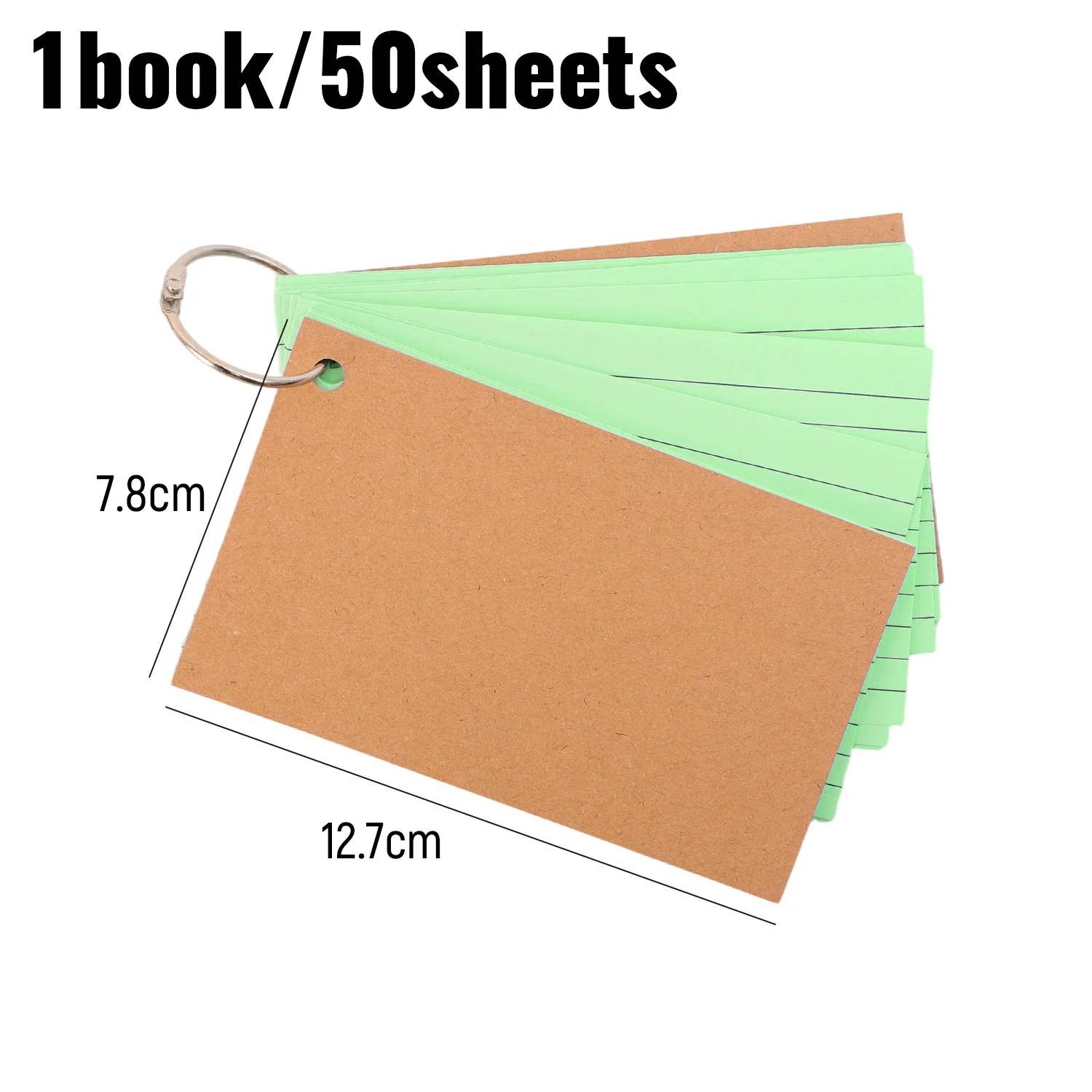 Vibrant Ruled Notecard Set with Binder Ring