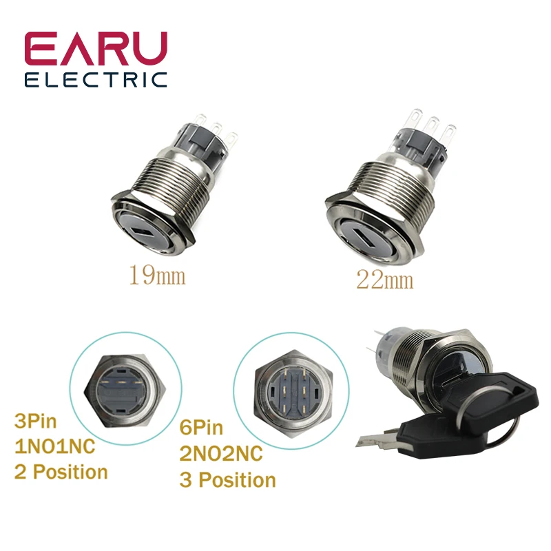19MM 22MM  Latching Self-locking Fixation  Metal Waterproof  2Position 3Position