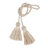 1Pair Tassel Curtain Tieback Room Accessories Curtain Buckle Holder Rope Handmade Weave Tassel Fringe Bandage Home Decoration 6