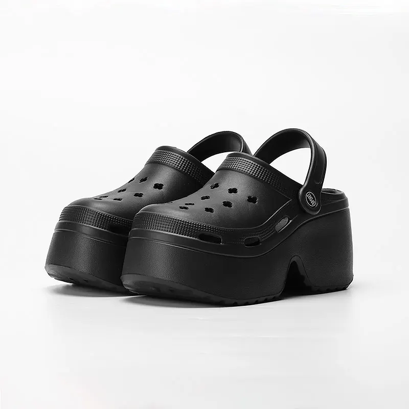 Chunky Platform Clogs Sandals for Women 2024 Summer Non-Slip Beach Slippers Woman Thick Bottom Eva Wedges Sandles Garden Shoes