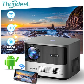 ThundeaL WiFi Projector TDA6W Full HD 1920 x 1080P LED WIFI TDA6 Projector 3D TV Video Android WiFi Home Theater Portable Beamer 1