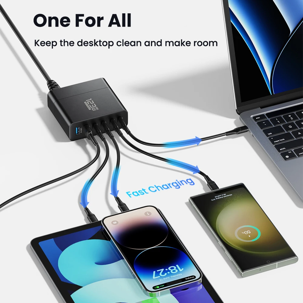 USB C타입 고속 충전기, 123W GaN 충전기 고속 충전기, 65W, 45W, 35W, 25W, PD PPS, 맥북, 아이패드, 태블릿, 아이폰 14, 삼성용