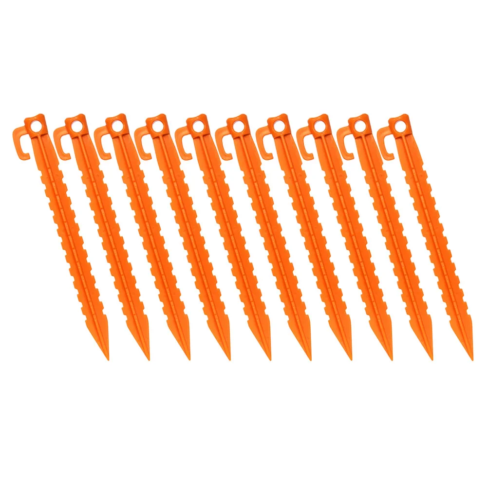 

10pcs Outdoor Camping Tent Nails Ground Awning Screw Nail Practical Camping Tool Orange