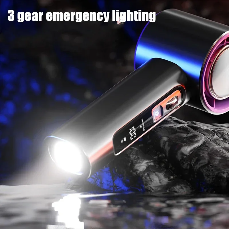100 Gears Handheld Fan 5000mAh USB Mini Portable Rechargeable High-Speed Turbine Small Fan Desktop Student Electric Fan 5