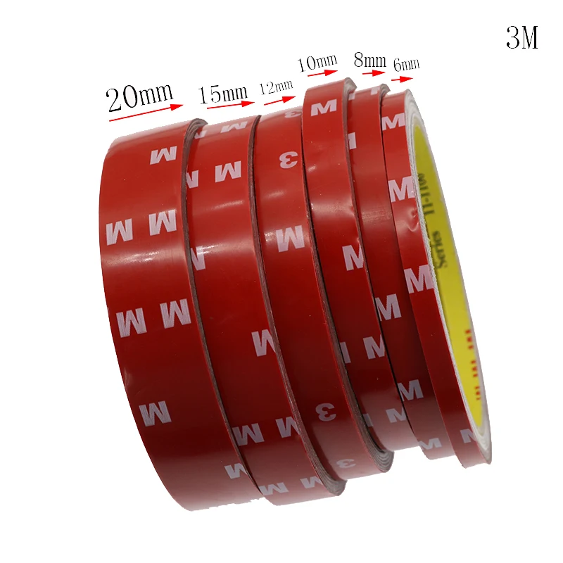 2.5M Double-Sided Tape Different Sizes Of Double-Sided Adhesive Acrylic Foam Plastic Automotive Supplies Office Tape 4