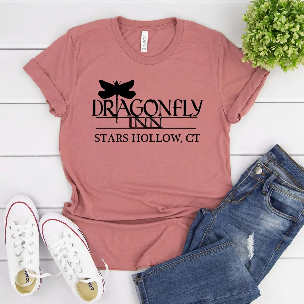 

Dragonfly Inn T Shirt Gilmore Girls TV Show T-shirt Fashion Tumblr Tops Stars Hollow Lorelai Rory Tee Honorary Gilmore Shirts