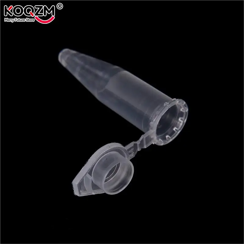100 PCS 1.5ml Lab Clear Test Tube Centrifuge Vial Snap Cap Micro Plastic Container for Laboratory Sample Specimen Lab Supplies