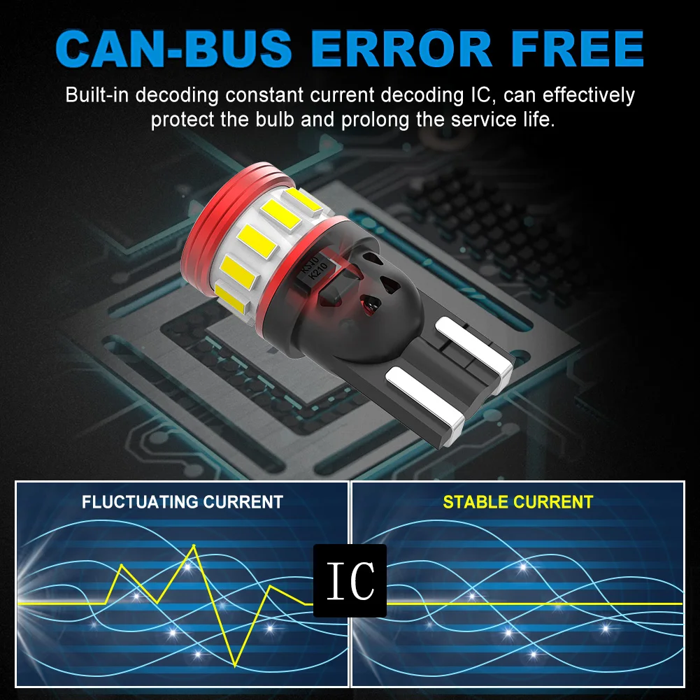 NAO W5W T10 LED  5W5 Ʈ Ʈ Ƽ  CANBUS ڵ  12V Ĩ ڵ ׸ ȣ Indincator  