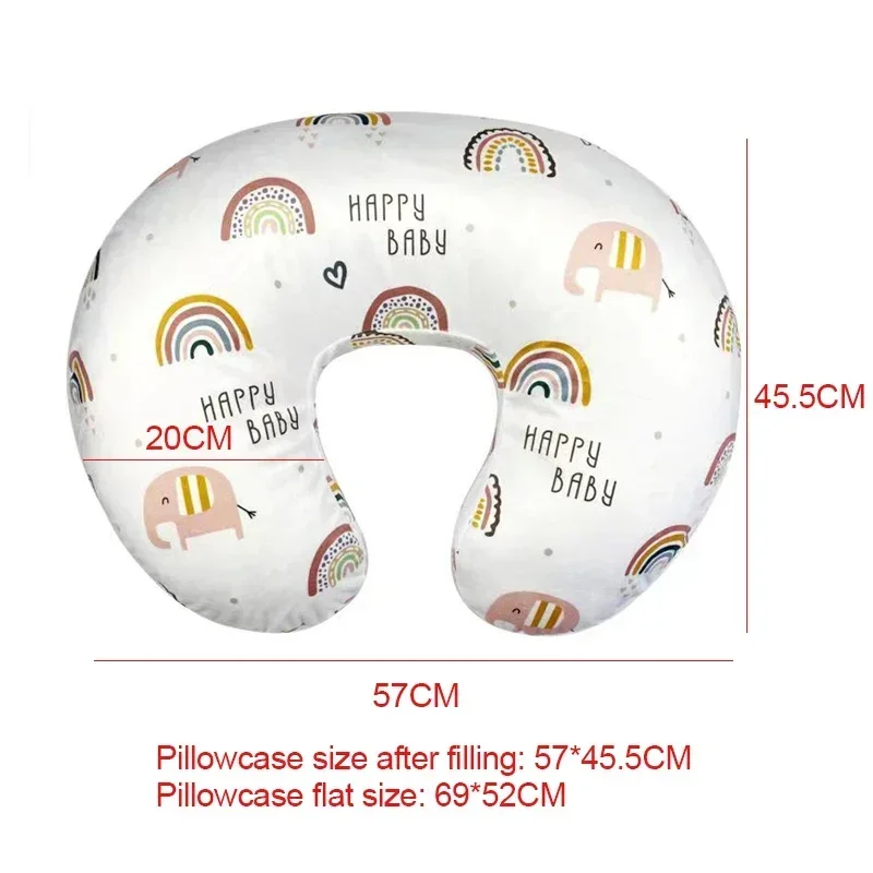Baby Nursing Pillow Cover Cartoon Breastfeeding Pillow Slipcover Ultra Soft Snug Fits On Newborn Nursing Pillow 5