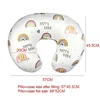 Baby Nursing Pillow Cover Cartoon Breastfeeding Pillow Slipcover Ultra Soft Snug Fits On Newborn Nursing Pillow 5