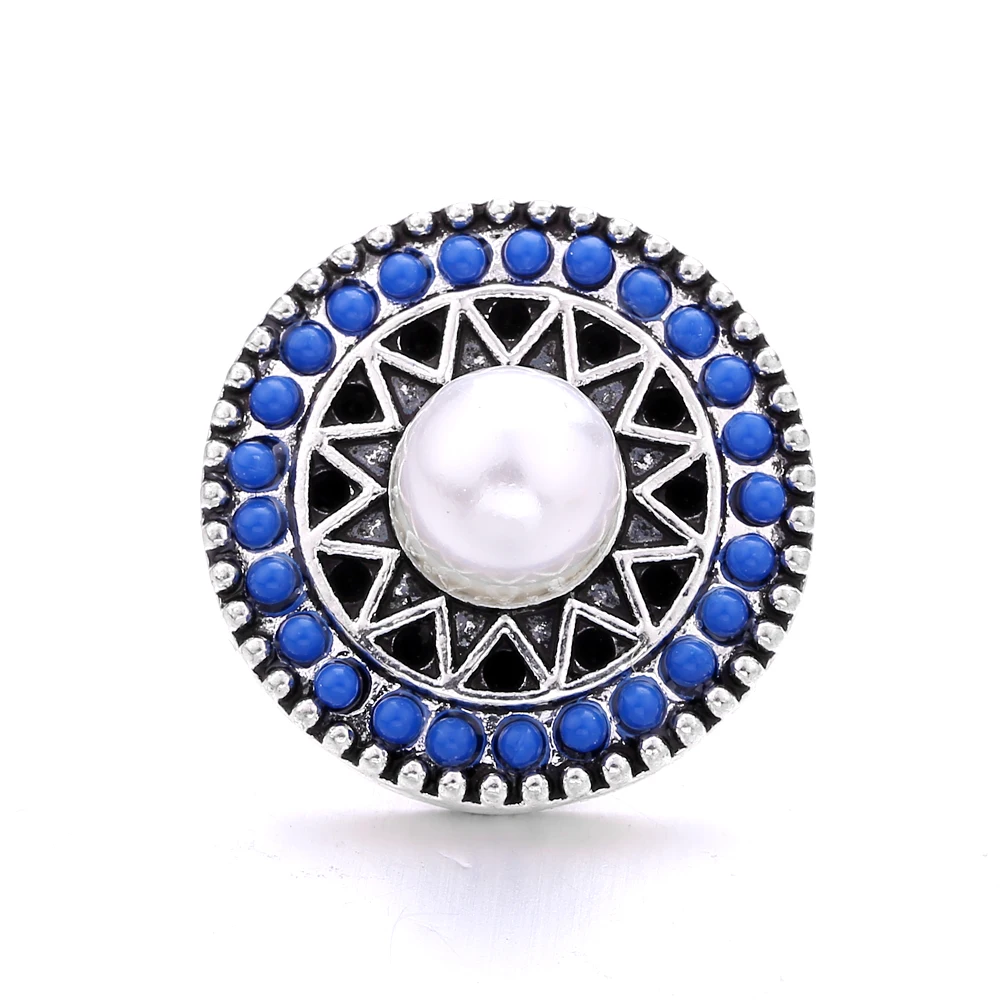 20pcs New Snap Jewelry Vintage Metal Round 18mm Snap Buttons Snap Bracelet Necklace Interchangeable Jewelry