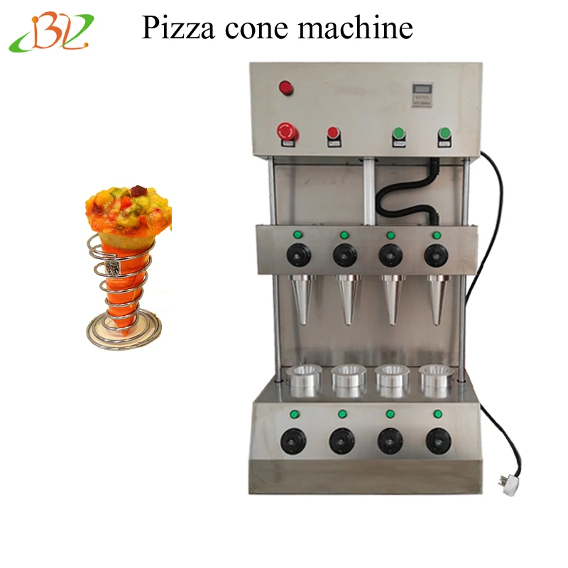 

PBOBP Pizza Cone Maker Machine Stainless Steel Pizza Cone With Rotary Oven Forming Moulding Equipment 4 Moulds Umbrella Shape