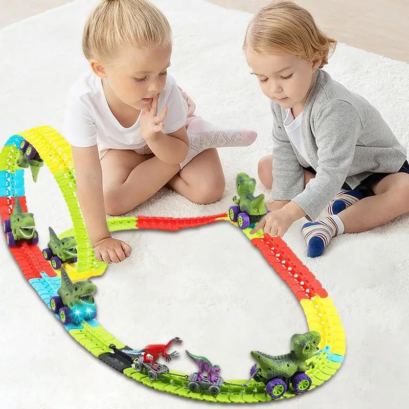 Dinosaur Track Game Car Track STEM Vehicle Playsets Race track For Kids &  Toddler Durable Materials Kids' Party Supplies