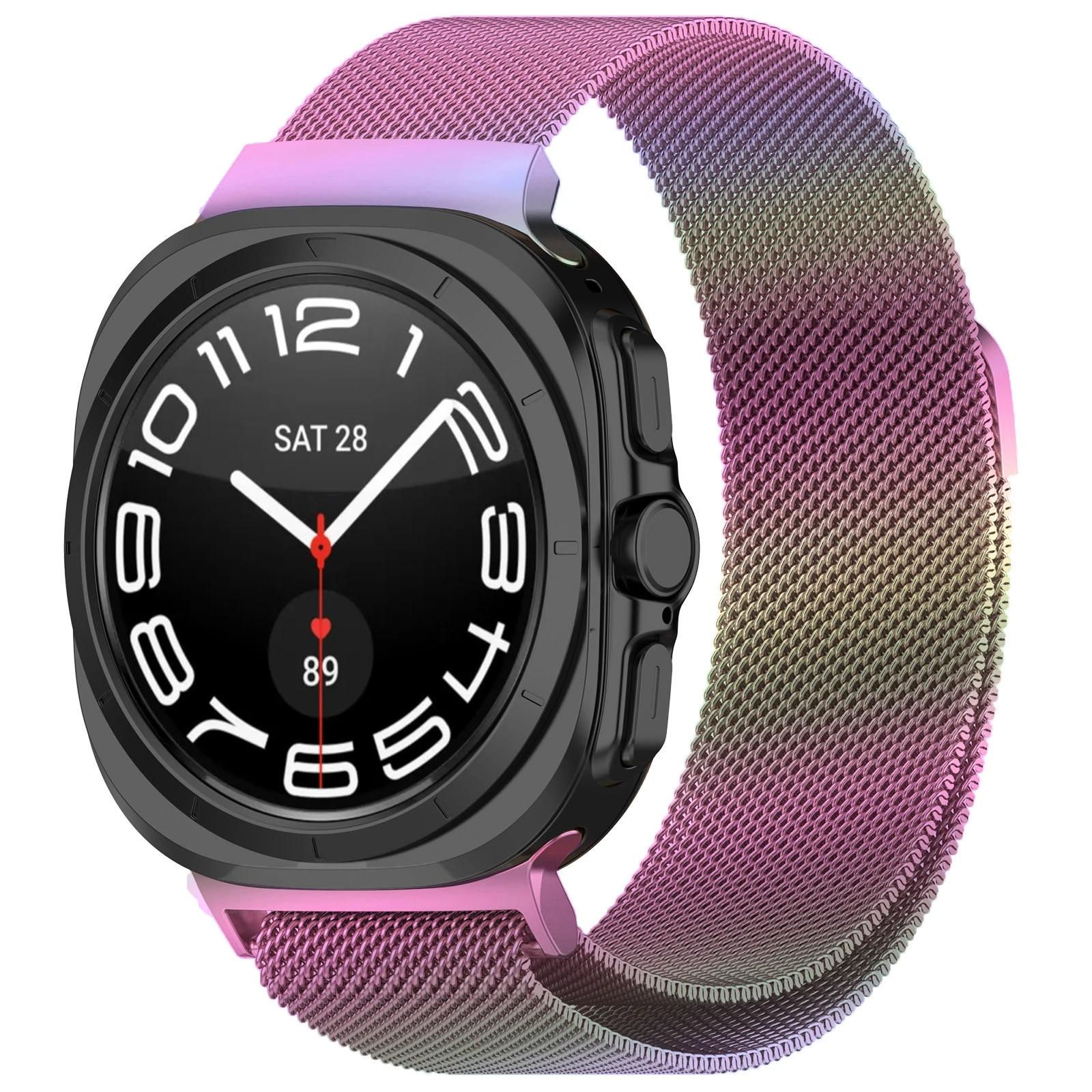 Thick Milanese Loop Stainless Steel Magnetic Smart Watch Bracelet Strap