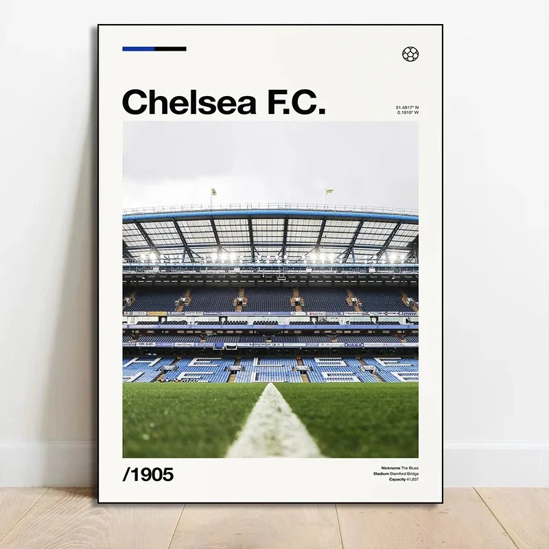 Modern Football Club Canvas Print - Home and Bedroom Wall Decor