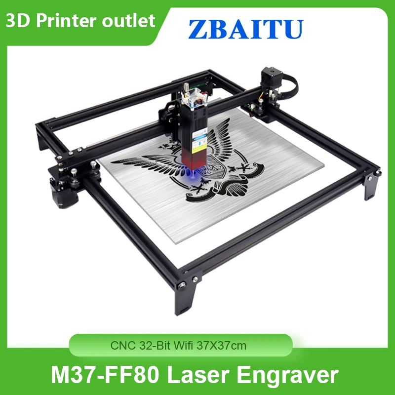 ZBAITU M37 Laser Engraver, 10W Output Power Laser Engraving