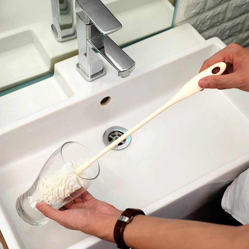 

Sponge Brush Cup Scrubber Glass Cleaner Kitchen Cleaning Tool Long Handle Drink Wineglass Bottle Brush Household