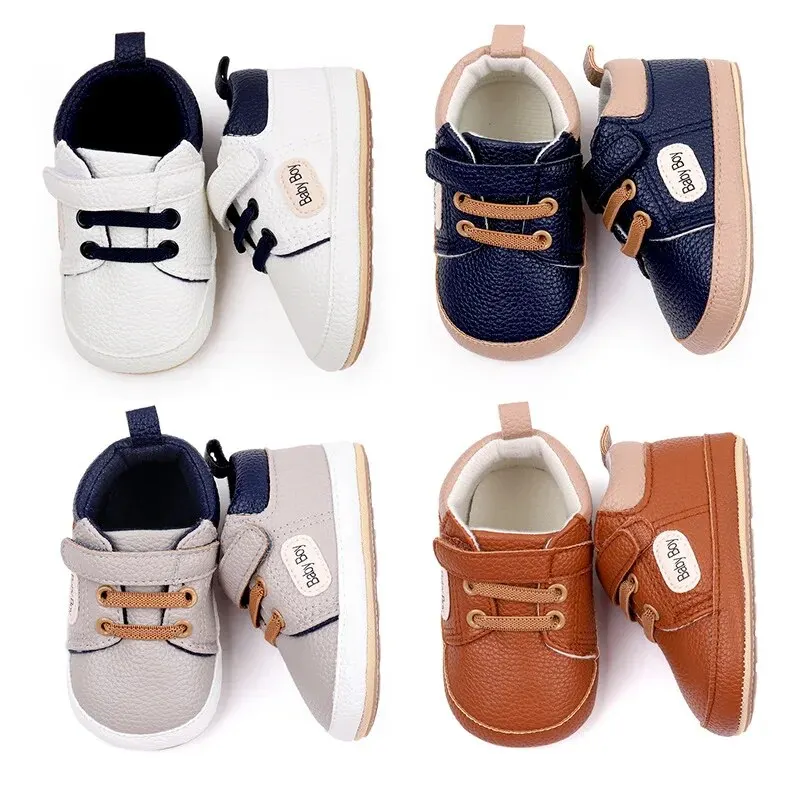 Baby Shoes Children Sports Shoes Baby Boy Shoes PU Leather Casual Sneakers Anti-slip Infant Sport First Walkers Christening