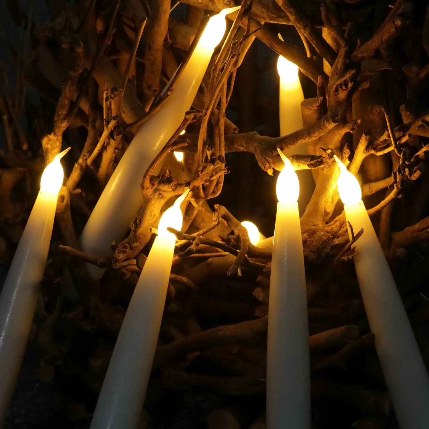 Elegant Clip-on LED Candle Lights for Weddings and Holiday Decor (Set of 6)