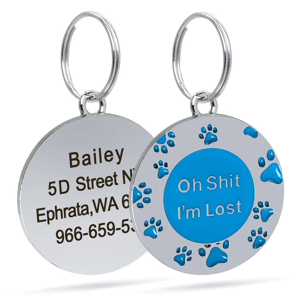 Title 24, Personalized Dog Cat ID Tag Collar Necklace Acc...